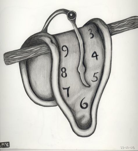 Melting Clock Melting Drawing Ideas, Drawing Ideas Easy Sketches, Melting Objects, Melting Drawing, Objects Drawing, Clock Drawing, Easy Sketches, Melting Clock, Drawing Ideas Easy