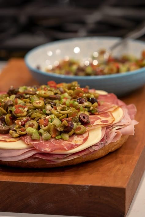 Mufulleta Sandwich, Muffaletta Olive Spread Recipe, Muffuletta Olive Salad Recipe, Muffaletta Recipe, Muffuletta Recipe, Olive Salad Recipe, Olive Tapenade Recipe, Muffaletta Sandwich, Muffuletta Sandwich