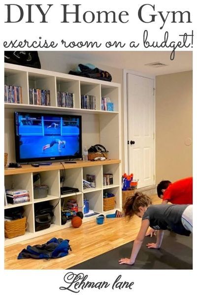 Small Gym At Home, Workout Room Organization, Office On A Budget, Workout Room Decor, Home Gym Basement, Diy Closet Doors, Home Gym Flooring, Workout Room Home, Small Gym