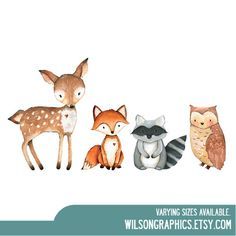 8 Anna designs ideas in 2021 Animal Canvas Art, Woodland Animal Prints, Woodland Theme, Animal Canvas, Animal Sketches, Woodland Baby, Racoon, Baby Shower Woodland, Woodland Creatures