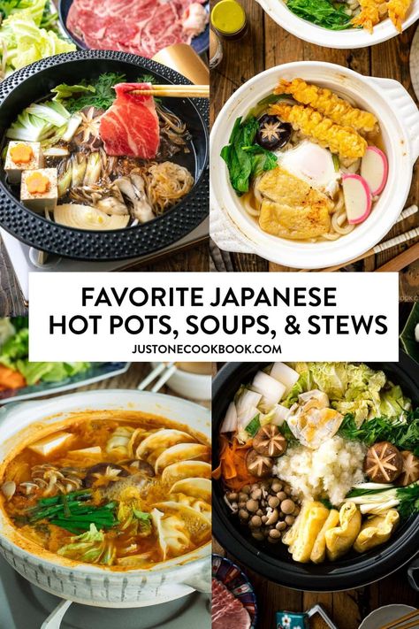 15 Favorite Japanese Hot Pots, Soups & Stews Asian Hot Pot Recipe, Chinese Fondue, Asian Soup Recipes, Hot Pot Recipe, Just One Cookbook, Japanese Diet, Japanese Soup, Easy Japanese Recipes, Tofu Dishes