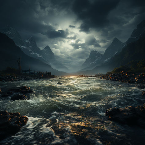 stormy waters, lighting storm, dark skies, 8k, ultra realistic, hyper realism, cinematic lighting Stormy Island, Island Concept Art, Lighting Storm, Dnd Locations, Stormy Waters, Hyper Realism, Cinematic Lighting, Dark Skies, Realism