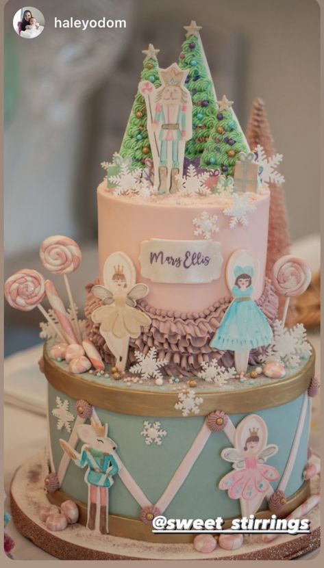 Nutcracker Themed Birthday Cake, Sugarplum Fairy Cake, Nutcracker Bday Party, Nutcracker Smash Cake, Pink Nutcracker Cake, Nutcracker Ballet Birthday Cake, The Nutcracker Birthday Party, Nutcracker First Birthday Girl, Nutcracker Cake Ideas