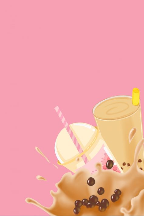 Boba Bedroom, Milktea Background Design, Milk Tea Background Design, Milktea Logo Design Ideas, Milk Tea Logo Design Ideas, Milktea Poster, Milk Tea Background, Tea Poster Design, Milktea Shop