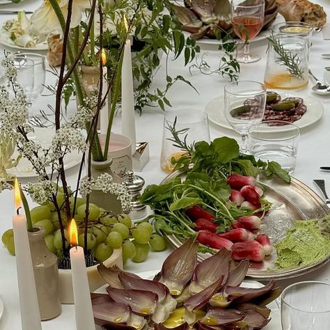 Kirthanaa Naidu on Instagram: "a simple & seasonal french style lunch for @carriere_freres, curated by me & cooked by the best @clareccole & @marthalovingeats ❣️" French Buffet Table, French Party Aesthetic, French Dinner Party Table Setting, French Tablescape, Carriere Freres, French Dinner Party, French Table Setting, French Dinner Parties, French Dinner