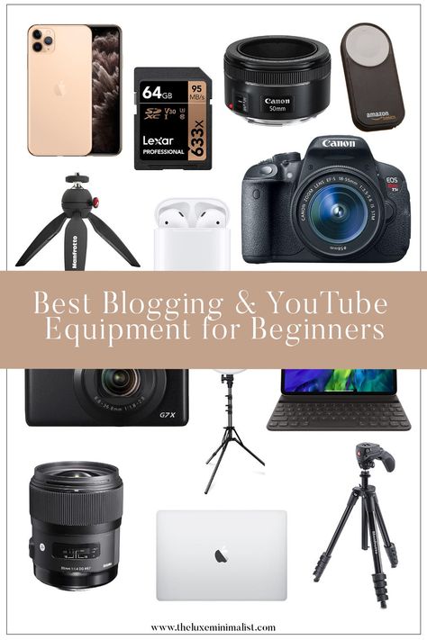 Best Video Camera For Youtube, Youtube Camera Equipment, Vlogging Equipment For Beginners, Youtube Equipment For Beginners, Vlog Equipment, Best Cameras For Photography, Youtube Equipment, Youtube Camera, Blogging Camera