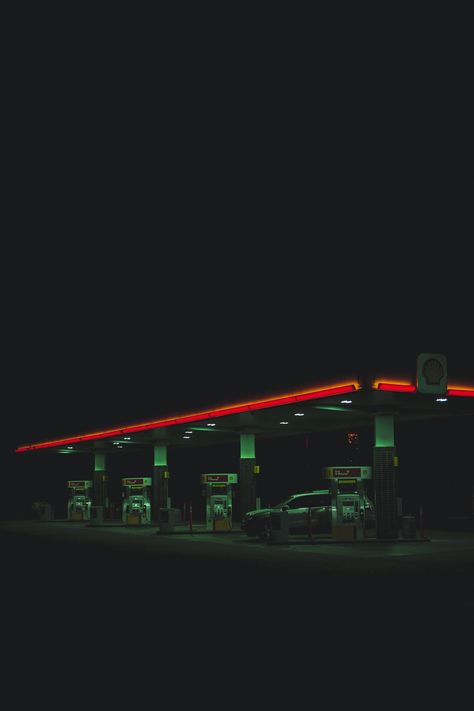 ITAP of a gas station by NocturnalEternal . . . . #photos #amazingworld #world #amazingphotography #amateurphotography #photography #incrediblephotos Gas Station Aesthetic Wallpaper, Shell Gas Station Aesthetic, Night Images Photography, Gas Station Wallpaper, Gas Station Photography, Gas Station At Night, Gas Station Aesthetic, Shell Gas Station, Film Edits