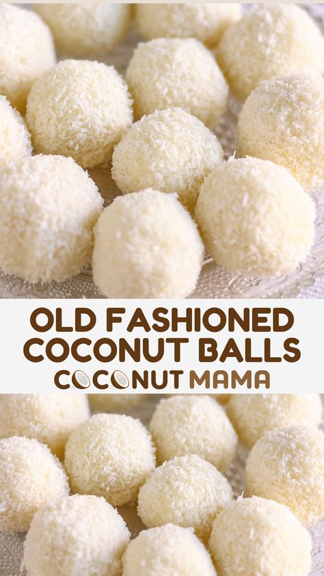 Old Fashioned Coconut Balls Recipe Coconut Recipes Easy, Coconut Bon Bons Recipe, Chocolate Yogurt Recipe, Coconut Cake Balls, Coconut Drops Recipe, Coconut Balls Recipe, Holiday Deserts, Snowballs Recipe, Bon Bons Recipe