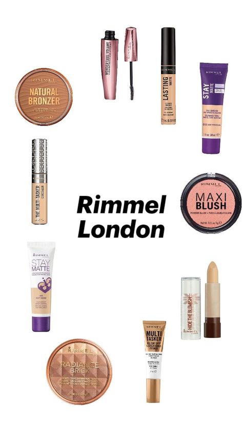 Rimmel London items collage Rimmel Blush, Matte Bronzer, Rimmel London, Rimmel, Bronzer, Concealer, Wonder, London, Collage