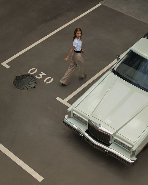 ANASTASIYA LISITSYNA - Commercial portfolio Parking Lot, A Woman, Walking, White, Instagram, Car Park