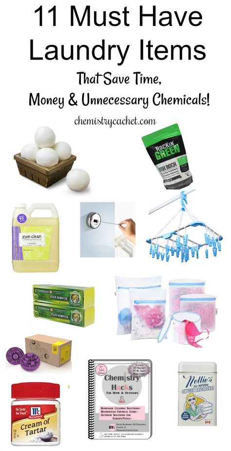 11 Must Have Laundry Items That Save Time, Money & Unnecessary Chemicals! Chemistry Cachet Laundry Sorting, Laundry Room Lighting, Powder Detergent, Diy Cleaning Products Recipes, Oven Canning, Clothes Drying Racks, Wool Dryer Balls, Laundry Hacks, Drying Clothes