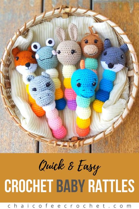 Crochet Baby Toys Free Pattern Rattle, Crochet Gifts For Baby Shower, Crochet Toys For Newborn, Crochet Infant Toys, Crochet Newborn Toy, Crochet Baby Toys Free Pattern Boys, Crochet Gift For Newborn, Crochet 1st Birthday Gift, Crocheted Baby Toys Free Patterns