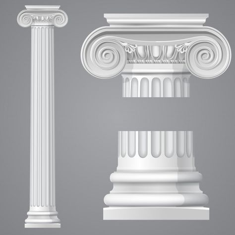 Ionic Pillar, Wall Molding Living Room, Royal Frame, Carnival Birthday Party Theme, Ionic Column, Furniture Design Sketches, Pillar Design, Background Frame, Roman Columns