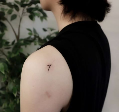 Jin 7 Tattoo, Min Yoongi 7 Tattoo, Yoongi Seven Tattoo, Suga 7 Tattoo, Suga Inspired Tattoo, Yoongi Piercing, Yoongi 7 Tattoo, Yoongi Inspired Tattoo, Yoongi Handwriting