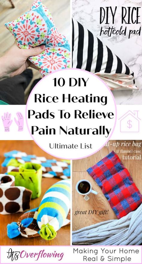 10 DIY Rice Heating Pad Ideas (Aromatherapy Heating Bag) How To Make A Rice Sock Heat Pack, Rice Pillow Diy Heat Pack, Rice Warming Bags Diy, Corn Heating Pad Diy, Diy Heating Pad For Cramps, Home Made Heating Pads, Rice Bags Diy Heating Pads Patterns, Hot Packs Diy Homemade, Sew Heating Pad