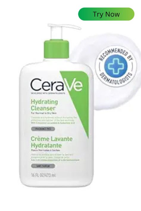 CeraVe Hydrating Cleanser For Normal To Dry Skin (473ml) - Non-Foaming Face Wash with Hyaluronic Acid And Ceramides | Non-Comedogenic, Non-Irritating And Fragrance-Free Cleanser Cerave Hydrating Cleanser, Hydrating Cleanser, Foaming Face Wash, Beauty Quotes, Fragrance Free, Face Cleanser, Face Wash, Fragrance Free Products, Hyaluronic Acid