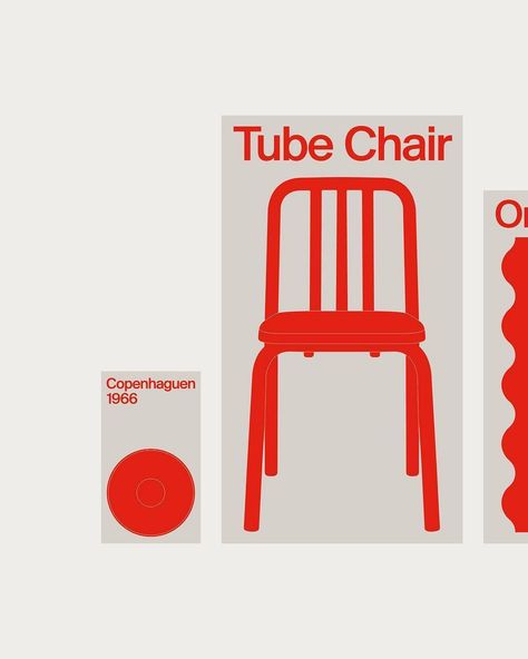 Furniture Graphic, Furniture Logo, Red Chair, Packing Design, Graphic Design Poster, Artistic Expression, Graphic Design Posters, Brochure Design, Graphic Poster