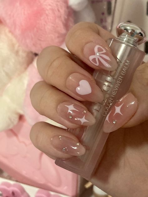 Cute Pink Nails, Asian Nails, Cute Simple Nails, Blush Nails, Girly Acrylic Nails, Pretty Gel Nails, Really Cute Nails, Soft Nails, Dream Nails