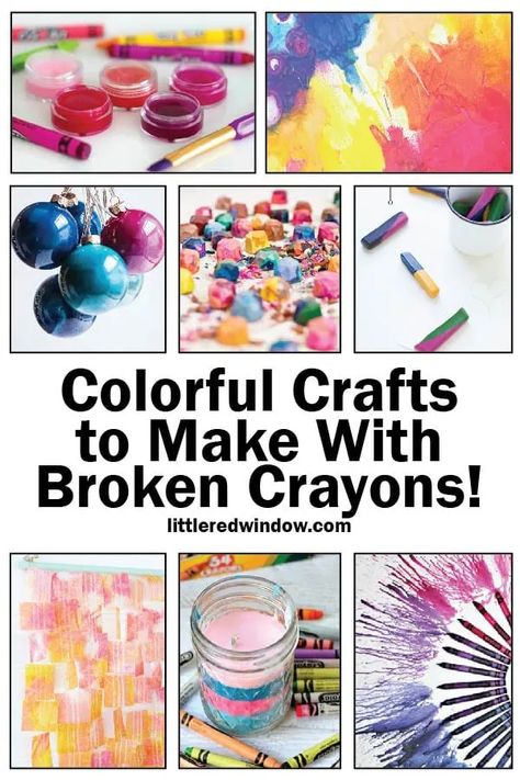 Old Crayon Crafts, Crayon Art Tutorials, 2nd Grade Crafts, Melted Crayon Crafts, Heart Shaped Crayons, Simple Craft Projects, Crafts Cardboard, Making Crayons, Recycled Crayons