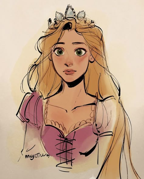 Rapunzel Drawing, Princess Sketches, Icona Ios, Disney Rapunzel, Art Disney, Disney Tangled, Pinturas Disney, Disney Princess Art, Arte Inspo