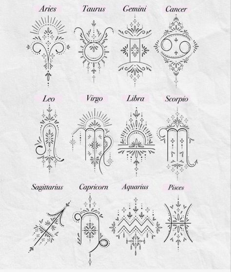 Astrology Tattoo, Horoscope Tattoos, Libra Tattoo, Taurus Tattoos, Zodiac Tattoos, Octopus Tattoo, Spiritual Tattoos, Feminine Tattoo, Small Hand Tattoos