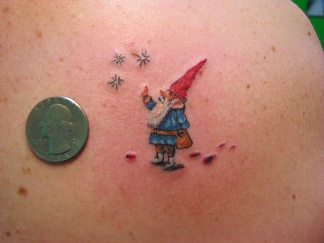 I need to find someone who can do this small this detailed Gnome Tattoos, Gnome Tattoo, German Tattoo, Tattoo Zone, Tattoo Free, Tattoos Infinity, Mouse Tattoos, Gnome Pictures, Tattoos Skull