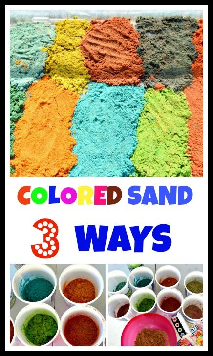 Diy Colored Sand, Coloured Sand, Colored Sand, Food Colouring, Kids Sensory, Sand Art, Kool Aid, Childrens Crafts, Sandbox