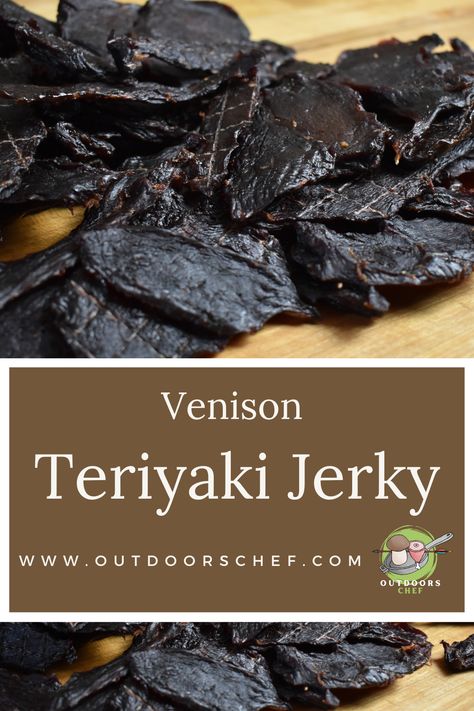 Teriyaki Deer Jerky Recipe, Teriyaki Venison Jerky Recipe, Teriyaki Jerky Marinade Recipes, Moose Jerky Recipe, Jerky Marinade Recipes, Deer Jerky Recipe, Venison Jerky Recipe, Jerkey Recipes, Deer Jerky