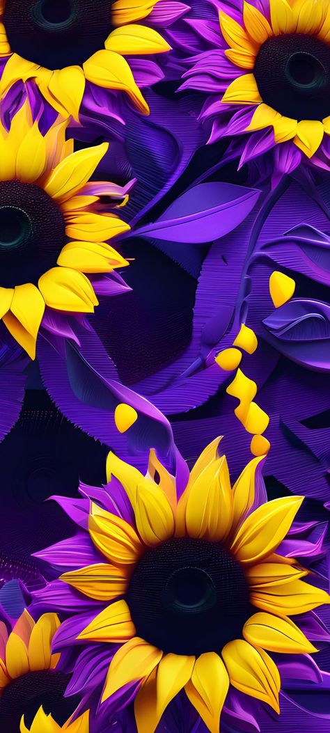 Purple Sunflower Wallpaper, Purple Apple Wallpaper, Samsung Wallpaper Original, Sunflower Wallpaper Iphone, Sunflower Stuff, Wonderful Wallpapers, Purple Sunflower, Really Cool Wallpapers, Holographic Wallpapers