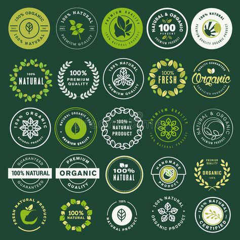 Organic Food Labels, Food Company Logo, Food Elements, Organic Food Market, Food Brand Logos, Organic Food Logo, Food Logo Design Inspiration, Organic Recipes Healthy, Drink Icon