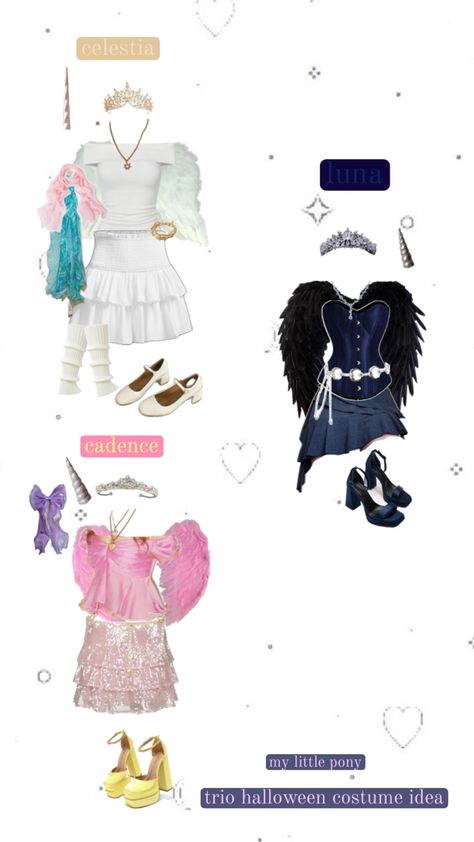 Princess Celestia, Luna, and Cadence costumes Princess Celestia Costume, Princess Luna Outfit, Princess Celestia Cosplay, My Little Pony Halloween Costume, Princess Luna Cosplay, Luna Costume, Mlp Celestia, Luna Cosplay, Pony Costume