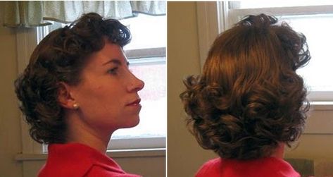 Hometown Victory Girls: The 1940s Middy Cut Middy Haircut, 1940s Curls, 1940s Hairstyles Short, 1950 Hair, 1950 Hairstyle, Hairstyle 1940, Vintage Fashion 1940s, Hair Sets, Christmas Hairstyle