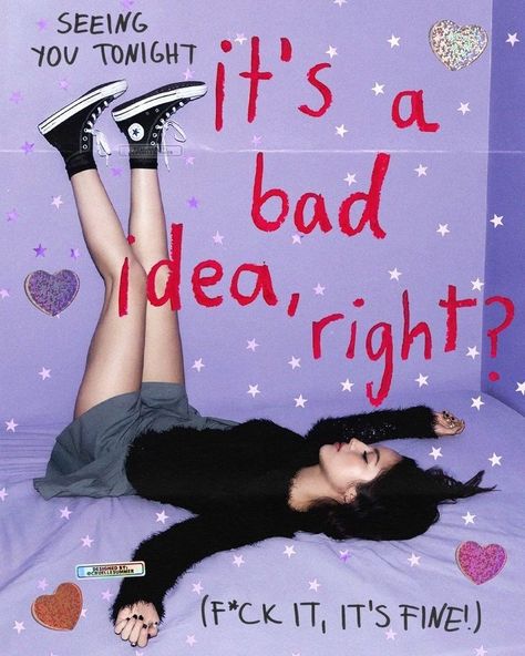 Seeing you tonight... it's a bad idea right? | Guts Album cover aesthetic Olivia Rodrigo | I 💜 OR Olivia Lyrics, Olivia + Core + Aesthetic, Mexican Girl, Picture Collage Wall, Bad Idea, + Core + Aesthetic, Teenage Dream, Room Posters, Fav Celebs