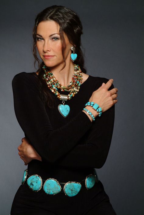 The Museum Store now carries Rocki Gorman American Indian jewelry - Article Photos Equestrian Outfit, Jewerly Bracelets, Mode Hippie, Bracelets Silver, Estilo Hippie, American Indian Jewelry, Necklaces And Bracelets, Native American Turquoise, American Turquoise