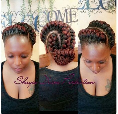 goddess braids 4 Goddess Braids Hairstyles, Coloured Dreads, Goddess Braids Updo, Goddess Braid Styles, Big Box Braids, Braiding Styles, Big Braids, Ghana Braids, Goddess Braids Hairstyles