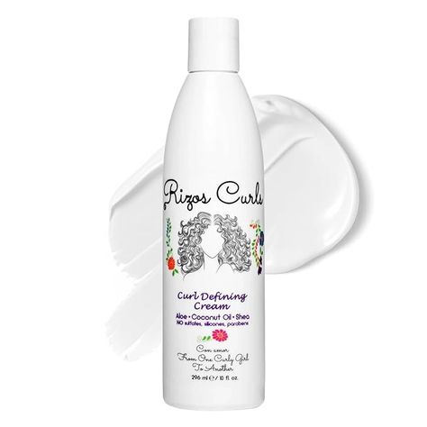 Amazon.com : Rizos Curls Curl Defining Cream, Enhance Waves, Curls & Coils, Soft Hold for Weightless Volume, Moisturizing for Frizz-Free Shine with Aloe Vera, Coconut Oil & Shea Butter, 10 oz : Beauty & Personal Care Rizos Curls, Curl Defining, Curl Defining Cream, Waves Curls, Frizz Free, Coils, Hair Inspo, Shea Butter, Coconut Oil