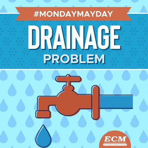 If you experience drainage problems, this may be caused by a clogged pipeline. Dust, algae, and dirt can find their way into your drainage system, blocking water on its way out. To prevent or resolve this problem, regularly clean and maintain your drain line, and have it inspected by professionals. Make sure that your AC unit is mounted properly too. #MondayMonday #AirConditioning #ECMCares #CoolingSouthFlorida #HVAC #AirConditioner #OneStopShop #PlumbingProblems #PlumbingByProfessionals Plumbing Problems, Ac Units, Problem And Solution, Air Conditioning, Air Conditioner, How To Run Longer, Conditioner, The Unit, Novelty Sign