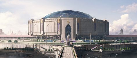 ArtStation - Parliament House, ALVIN YANG بيوت ملكية, Parliament House, Sci Fi Landscape, Sci Fi City, Star Wars The Clone Wars, Sci Fi Environment, Building Concept, The Clone Wars, 3d Modelle