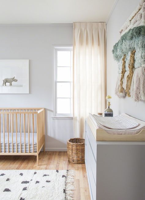 The Animal Print Shop by Sharon Montrose Gender Neutral Baby Room, Grey Baby Nursery, Baby Rhino, Minimalist Nursery, Baby Room Neutral, Nursery Inspo, Gender Neutral Nursery, Kids Wall Murals, Baby Bedroom