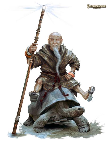 Spirit Companion, Gnome Wizard, Monk Dnd, Old Monk, Wizard Staff, Pathfinder Character, Mtg Art, Heroic Fantasy, Dungeons And Dragons Characters