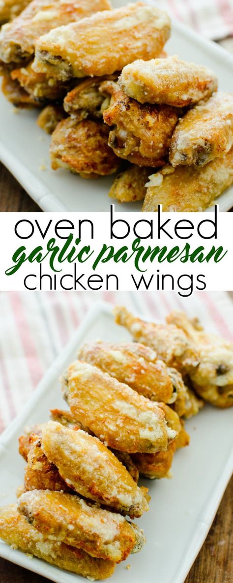 Oven Baked Garlic Parmesan Chicken Wings - A Grande Life Baked Garlic Parmesan Chicken Wings, Parmesan Chicken Wings Baked, Diet Essentials, Wings Recipe Oven, Oven Baked Garlic, Chicken Wings Recipe Oven, Parmesan Wings Recipe, Baked Wings Oven, Wings Recipe Baked