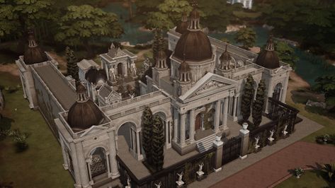 Sims 4 Cemetery, Sims 4 Build Ideas, Sims 4 Build Cc, Sims 4 Builds, Provence House, Old Cemetery, Beveled Subway Tile, Poolside Lounge, Cozy Backyard