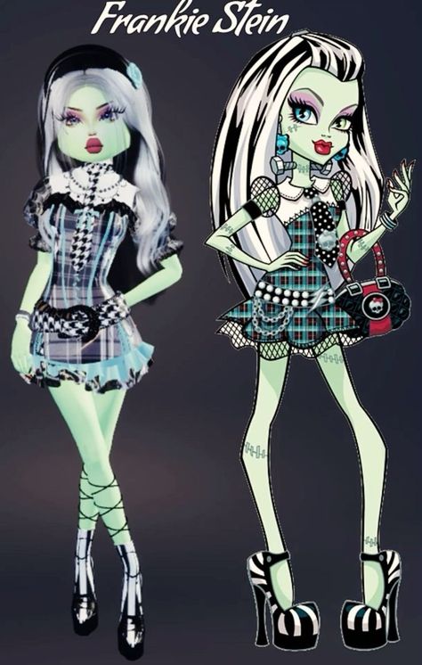 Monster Hight Outfits Dti, Moster High School Dti Outfit, Monsterhigh Dress To Impress Outfit, Frankie Monster High Dress To Impress, Frankie Dress To Impress, Frankie Stein Dress To Impress, Moster High Dti Outfit, Monster High Dti Outfit, Dti Monster High School Outfits