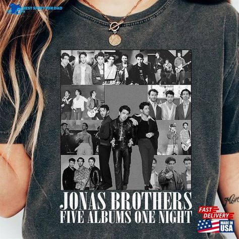 Vintage Jonas Brothers Shirt Five Albums One Night Tour 2023 Comfort Color Unisex T-Shirt Check more at https://bestshirtfordad.com/product/vintage-jonas-brothers-shirt-five-albums-one-night-tour-2023-comfort-color-unisex-t-shirt/ Jonas Brothers Shirt, Fast Five, Color Sweatshirt, Comfort Colors Sweatshirt, Brothers Shirts, Jonas Brothers, Comfort Color, One Night, First Night