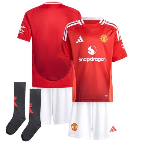 Manchester United Home Kit, Adidas Country, Team Badge, Xmas List, A Football, Free Shopping, Manchester United, Premier League, Manchester