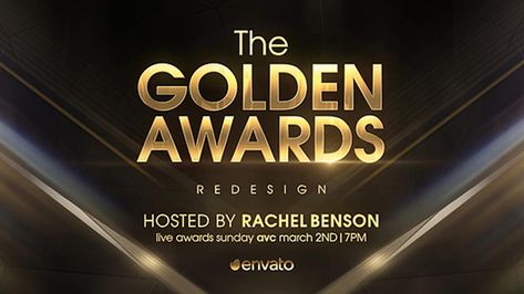 Golden Awards, Award Poster, 3d Modeling Tutorial, Awards Night, Logo Reveal, Title Design, After Effects Projects, After Effects Templates, Ads Creative