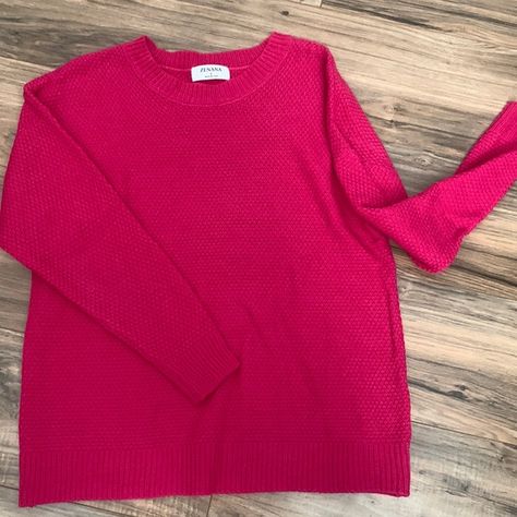 Hot Pink Knit Sweater Sweater Aesthetic, Hot Pink Sweater, Pink Knit Sweater, Pink Knit, Pink Sweater, Knit Sweater, Knitted Sweaters, Hot Pink, Men Sweater