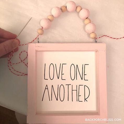 Word Crafts Diy, Word Crafts, Love Is Always The Answer, Easter Topiary, Pink Chalk, Glue Pen, Love One Another, Diy Window, Hand Painted Canvas