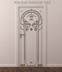 Lord of The Rings Gates of Moria Hobbit Door or Wall Art Decor Decal | eBay Gates Of Moria, Lord Of The Rings Decor, Speak Friend And Enter, Hobbit Party, Arched Wall Decor, Hobbit Door, Nerd Room, Hobbit House, Vinyl Art