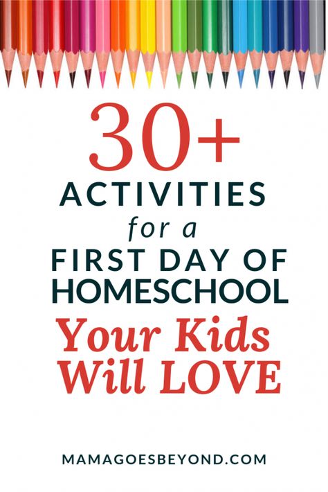 Wondering how to make the first day of homeschool really memorable? Click through for ideas for gifts, activities, crafts, and new traditions your children are sure to enjoy. #homeschoolers #homeschool #homeschooling First Day Of Homeschool, Back To School Ideas, Homeschool Crafts, First Day Of School Activities, Homeschool Inspiration, How To Start Homeschooling, Homeschool Classroom, Homeschool Learning, Homeschool Lesson